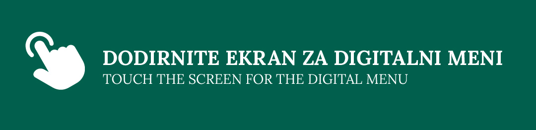Dodirnite ekran za digitalni meni